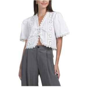 JENNIFER AND GRACE Eyelet Top